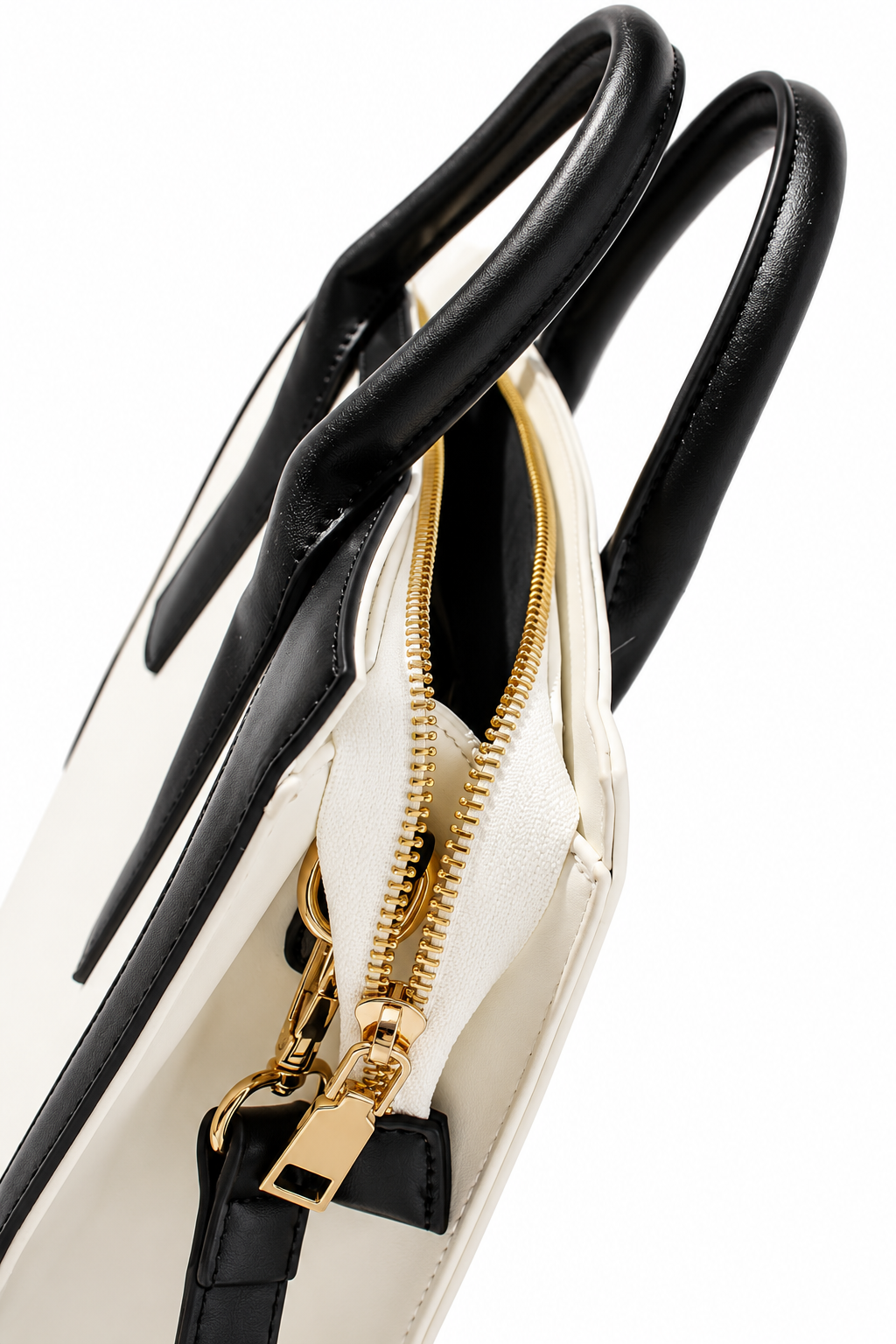 Vegan Office Bag Christine - Black & White
