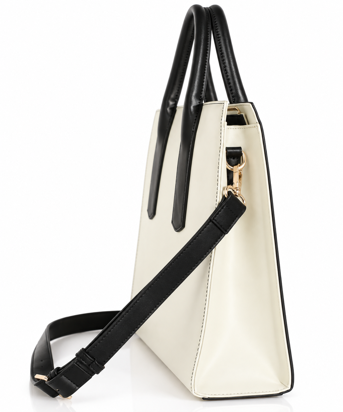 Vegan Office Bag Christine - Black & White