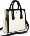Vegan Office Bag Christine - Black & White