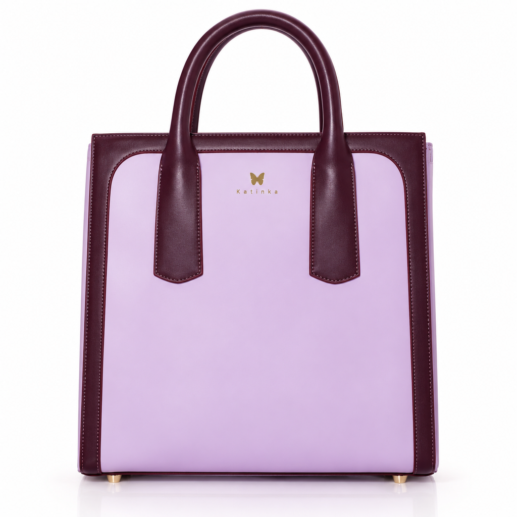 Vegan Office Bag Christine Light Violet & Plum